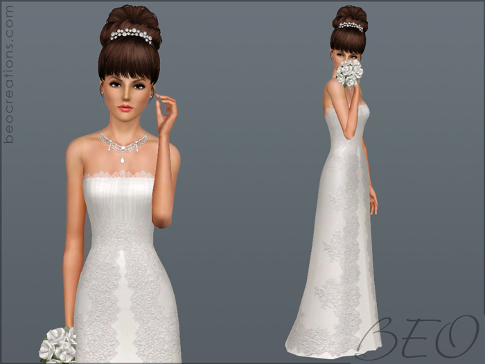 Wedding dress 23 for Sims 3 by BEO